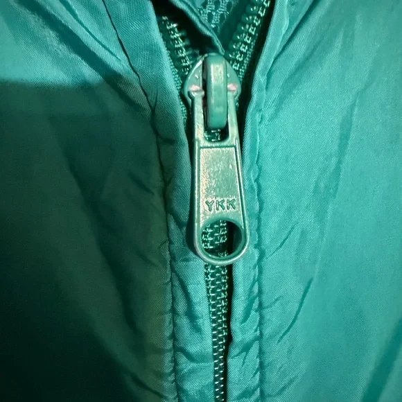 Vintage EBTEK Eddie Bauer Windbreaker Jacket Teal Packable Hooded Mens L - Picture 3 of 5